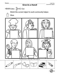 the worksheet for children to learn how to use scissors and other things in their hands