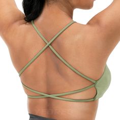 PRICES MAY VARY. 4-Way Stretch Fabric: Made of skin-friendly double-sided high-stretch fabric, soft and comfortable material, moisture wicking and breathable. Strappy open back fitness bra: Thin, delicate straps and open back detail fit your beautiful body perfectly. Stunning Criss Cross back crop and classic neckline design is perfect for a yoga top. Removable padding workout crop: The removable Padded can be adjusted at any time according to your needs. Moderate compression and light support a Back Fitness, Sports Bra Design, Yoga Crop Tops, Workout Tops For Women, Swimsuit Material, Perfect Swimsuit, Gym Fits, Neckline Designs, Yoga Top