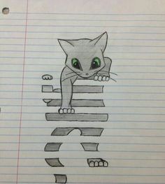 a drawing of a cat sitting on top of a stack of books with the letter c