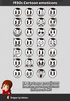 cartoon emoticions - characters illustrations