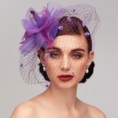 Category:Fascinators,Headpiece; Embellishment:Floral,Flower,Feather; Quantity:1pc; Occasion:Horse Race,Special Occasion,Wedding; Material:Feather,Net; Head Circumference:54-58; Net Dimensions:0.0000.0000.000; Shipping Weight:0.047; Listing Date:08/30/2018; Special selected products:COD Fitted Feather Hair Accessories For Wedding, Purple Feathered Headpieces, Purple Feather Fascinator For Wedding, Purple Feather Mini Hat For Wedding, Purple Feathered Wedding Fascinator, Purple Feathered Mini Hat For Wedding, Flower Decoration Fascinator For Party, Purple Feather Wedding Fascinator, Summer Wedding Purple Headband