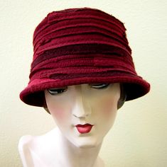 Alterknitive, recycled Cashmere Cloche, reds | Made from res… | Flickr Upcycled Cashmere, Sewing Hats, Recycled Cashmere, Recycled Sweaters, Repurposed Clothing, Old Sweater, Upcycle Sweater, Wool Projects