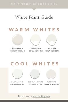 the white paint guide for warm whites