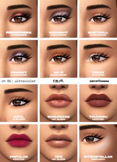 the different types of eyes are shown