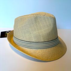 Women’s Fedora Straw Hat - Beige - Brand New - Never Worn - One Size Fits Most Fitted Cream Fedora For Spring, Cream Fitted Panama Hat For Spring, Cream Fitted Fedora For The Beach, Fitted Beige Casual Straw Hat, Fitted Cream Panama Hat For Spring, Fitted Cream Fedora For Beach, Fitted Casual Beige Straw Hat, Fitted Cream Fedora For The Beach, Beige Fitted Casual Fedora