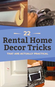 the words 22 rental home decor tricks that are actually practical