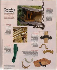 a page in a magazine with instructions on how to build a shed and what to use it