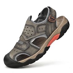 Brown Sport Sandals For Summer Outdoor Activities, Leather Sport Sandals For Summer Outdoor, Leather Sport Sandals For Outdoor Summer, Breathable Leather Sandals For Summer, Summer Breathable Leather Sandals, Summer Open Toe Sandals For Outdoor Activities, Summer Outdoor Open Toe Sandals, Casual Sport Sandals With Round Toe For Outdoor Activities, Casual Sport Sandals For Outdoor Activities With Round Toe