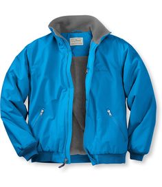 A Bean's best-value, our three-season men's fleece-lined jacket provides warmth and protection from rain and wind, without the bulk. Traditional Fit. Best with midweight layer. Falls at hip. Center back length, size L: 27 1/2". 100% nylon shell. 300-weight 100% polyester fleece lining and collar. 100% nylon taffeta sleeve lining with ThinsulateTM Insulation 100% polyester. Machine wash and dry. Premium durable nylon shell is treated to be highly water and wind resistant. Smooth nylon sleeve for Fall Outdoor Windbreaker With Fleece Lining, Outdoor Solid Outerwear With Fleece Lining, Outdoor Fleece-lined Outerwear, Fall Windbreaker With Fleece Lining For Outdoor Activities, Durable Solid Outerwear For Fall, Winter Windbreaker With Fleece Lining For Outdoor Work, Solid Outerwear With Fleece Lining For Hiking, Hiking Outerwear With Fleece Lining, Insulated Fall Outdoor Windbreaker