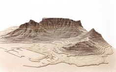 an image of a mountain range made out of wood