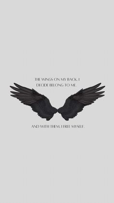 two black birds with their wings spread out, and the words are written in white