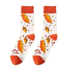 Great for Thanksgiving Sizes 9-11 (Shoe Size 5-10) Perfect colors for the fall season. 85% Peruvian Cotton, 10% Nylon, 5% Spandex Attention getting design - Guaranteed to start a conversation Up your Sock Game with these fun socks! Unisex High quality fabric that will not rip or tear - Very Comfortable Best if washed in cold water With your purchase, the Sock Panda donates socks to someone in need. Thank you! Casual Multicolor Fall Socks, Multicolor Cotton Socks For Fall, Comfortable Cotton Socks For Fall, Casual Orange Socks For Winter, Casual Orange Winter Socks, White Cotton Socks For Fall, Casual Orange Socks For Fall, Fun Socks, Pattern Socks