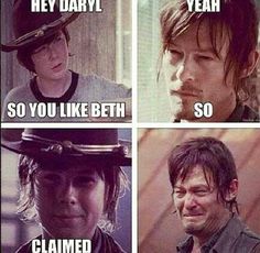 the walking dead memes are all in different styles and colors, including one with long hair