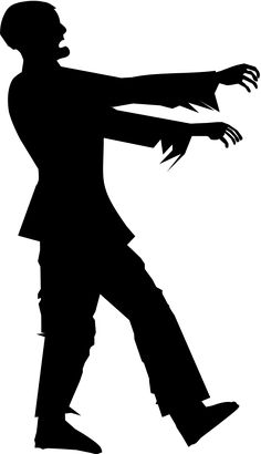 the silhouette of a man in a suit and hat is dancing with his arms outstretched