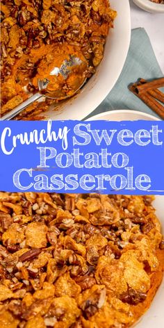 this sweet potato casserole is loaded with crunchy sweet potatoes and pecans