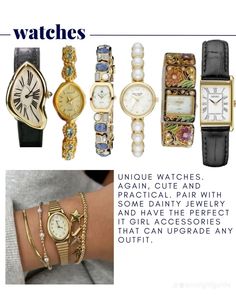 Clueless Wardrobe, Pretty Watches, Jewelry Essentials, Dream Jewelry, Jewelry Inspo