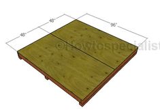 the plans to build a diy pallet table with wood and plywood boards