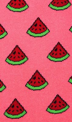 Did you know that watermelons are made up of 92% water? Yeah, that's right-these Fresh Watermelon Socks will quench your thirsts! A perfect addition to your breezy summer outfits, these Fresh Watermelon Socks are imbued with a playful splash of colour. Charmingly designed with a pink and black palette, this lively pair are a sure way to get your peers' heads turning. Let their plush combed cotton material and impeccable 200 needle stitch reward your feet with a wealth of heavenly comfort. Pair t Watermelon Socks, Black Palette, Fresh Watermelon, Tropical Fruit, Pink And Black, Pink Cotton, Mens Socks, Base Colour, Crew Socks