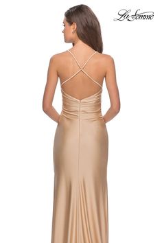 La Femme 28206 Dress - Formal Approach - La Femme Formal Party Dresses Fitted Prom Dresses Long, Jersey Prom Dress, Plastic Dress, Prom Dress Stores, Prom Dress Styles, Prom Designs, Prom Style, Plain Dress, Designer Prom Dresses