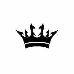 a black crown on a white background