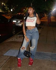 Rod Wave Concert Outfit, Bhadie Outfits, Rod Wave Concert, Rod Wave, Streetwear Girl, Football Game Outfit, Fly Outfit, Club Fits, Diy Fashion Clothing