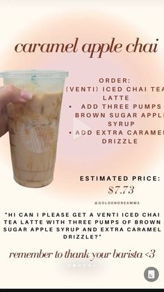 the caramel apple chai is available for purchase