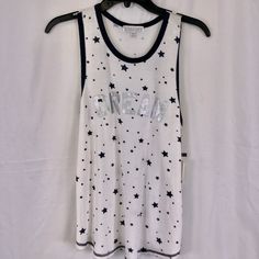 New With Tags (Nwt) . Dream Sweetly (And Comfortably) In This Peached-Jersey Tank Featuring A Night-Sky Print. 26" Length (Size Medium) Crewneck Racerback 48% Rayon, 47% Polyester, 5% Elastane Cotton Star Print Sleepwear For Loungewear, Cotton Sleepwear With Star Print, Casual Star Print Sleepwear For Loungewear, Casual Sleepwear For Pajama Party With Star Print, Casual Sleepwear With Star Print For Pajama Party, Summer Star Print Top For Loungewear, White Sleeveless Top For Pajama Party, Pajama Tank Top, Pj Salvage Pajamas