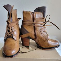 Nwot Womens Boots Sz 8m. Brand Says Jellypop.. Rich Colored Caramel Brown. Heels About 1.5-2inches. No Box. From A Pet And Smoke Free Home. No Returns. No Refunds. Retro Brown Faux Leather Boots, Vintage Brown Faux Leather Boots, Brown Lace-up Boots With Stacked Heel, Brown Lace-up Heeled Boots With Stacked Heel, Brown Lace-up Heeled Boots In Faux Leather, Brown Lace-up Faux Leather Heeled Boots, Brown Lace-up Heeled Boots Medium Width, Jellypop Shoes, Caramel Brown