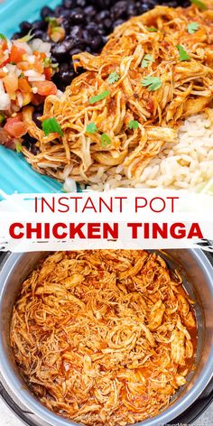 the instant pot chicken tinga recipe is ready to be eaten and put in an oven