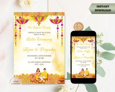 -DIGITAL DOWNLOAD- Welcome your loved ones to your pre-wedding Haldi celebration with this uniquely designed Haldi and Pithi Ceremony Digital Invitation. This is an Instant Download Digital file for you to edit right in your web browser with JetTemplate after purchase. This is a fully customizable template editor that allows you to personalize your printable directly in your web browser.  It's so easy just: Purchase > Personalize > Print & Share No waiting - No software to install - No fonts to download. You can edit your template on your PC/laptop, mobile or tablet. -------------------------------------------------- 🆓 DEMO LINK - TRY BEFORE PURCHASE --------------------------------------------------- Just copy and paste this demo link below into your web browser www.jettemplate.com/demo/ Haldi Invitation Card, Haldi Celebration, Haldi Invitation, Ceremony Invitation, Digital Invitation, Print Store, Personalized Prints