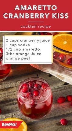 cranberry orange punch recipe with text overlay