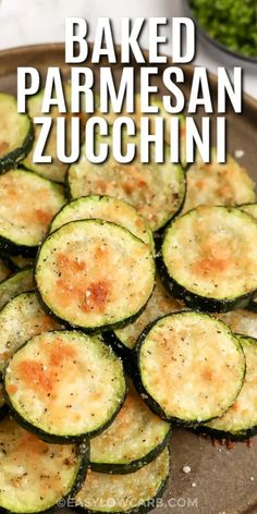 baked parmesan zucchini on a plate