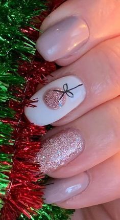 Christmas Nails Design, Christmas Nail Colors, Christmas Nails Easy, Cute Gel Nails