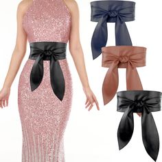 PRICES MAY VARY. Package Included: You will get 3 pieces wide obi belts for women (black, navy blue, coffee), can meet your matching needs for different colored clothes, well for both casual and more dressed-up occasions Obi Belt Size: Wide corset belt for women dress can accentuate your waistline well. Belt width: 4.3"/11cm. We offer 5 sizes for you to choose: S size is suitable for waist size 22”- 28”, M size is suitable for waist size 25”- 33”, L size is suitable for waist size 29”- 37”,XL si Elegant Black Corset Belt For Party, Chic Black Belt For Party, Elegant Black Party Belt, Black Sashes Belt For Party, Black Sash Belt For Party, Fitted Sashes For Spring Party, Black Belted Corset Belt For Party, Chic Black Corset Belt For Party, Chic Spring Belts With Sashes