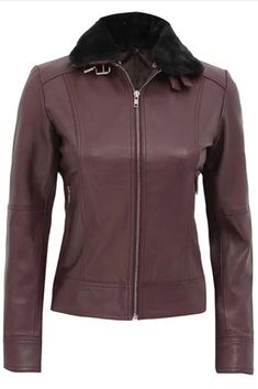 This winter season introducing a warm pure leather women's jacket in brown color that elevates your everyday and casual evening look. The main element of this women's leather jacket is its fur collar which not only adds a glamorous look to your style but also make you feel warm and comfortable while enjoying the true essence of fashion. #WomensFashion #FurCollar #LeatherJacket #WinterStyle #StyleGoals #LuxuryOuterwear #TrendyLooks #FashionInspo #GlamorousWinter Leather Jacket With Fur Collar, Leather Jacket With Fur, Jacket With Fur Collar, Jacket With Fur, Luxury Outerwear, Fur Leather Jacket, Long Leather Coat, Studded Jacket