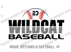 wildcat baseball logo with the number 23 on it's back and an image of a