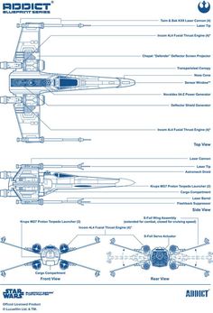 the space shuttle is shown in blueprints and has instructions to make it look like an