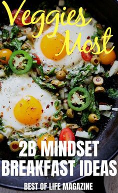 the cover of veggies most magazine with two fried eggs in a skillet