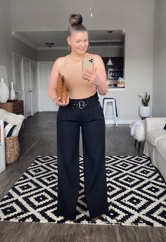 5 WAYS TO WEAR ZARA BODYSUIT • Julia Marie B Zara Bodysuit Outfit, Nude Bodysuit Outfit, Beige Top Outfit, Contrast Outfit, Zara Looks, Bodysuit Outfit