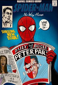 the cover to spider - man no way home, featuring peter parker and mary jane