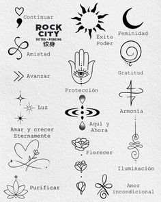 an image of different symbols and their meanings