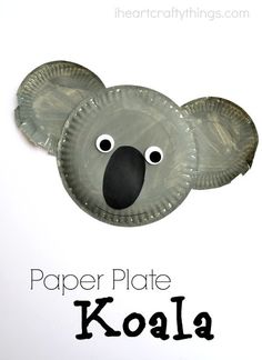 a paper plate koala craft for kids