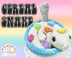 a crocheted stuffed animal in a basket on top of a table with the words craft winks written above it