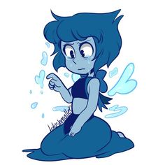 Chibi Sitting, Lapis Lazuli Steven Universe, Steven Universe Lapis, Lapis And Peridot, Universe Images, Steven Universe Funny, Steven Universe Fanart, Universe Art, Space Rock