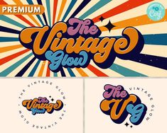 the vintage show logo design with sunburst background