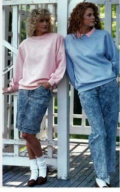 Stone Washed Denim Casual 80s Outfits, Style Année 80, 80s Trends, 1980s Fashion Trends, Boyfriend Look, Outfit Essentials