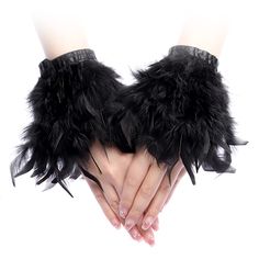 PRICES MAY VARY. Handicrafts：Feather Slap Bracelet You will receive 2 feather bracelets，add sparkle to any of your outfits，easy to carry, make it look very modern and elegant; Luxury layered feathers, are much nicer and plumper. Quality Material: Ostrich feather and steel plate, the inside is flexible steel plate，9.44inch long, 0.98inch wide，feather length is about 3.9 inches, adjustable. Suitable for Everyone: Ostrich feather cuffs wrist，this accessory can be used not only as a bracelet, but al Fire Costume, Feather Cuffs, Carnival Parties, Bracelet Cuffs, Feather Bracelet, Slap Bracelets, Snap Ring, Witch Costume, Ostrich Feather