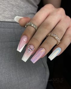 Fake Nails Long, Long Press On Nails, Coffin Nails Long, Diy Nail Art, Nail Patterns