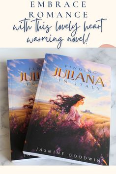 two book covers with the title, finding julia in italy