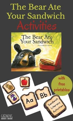 the bear ate your sandwich activities book with free printables for kids and adults